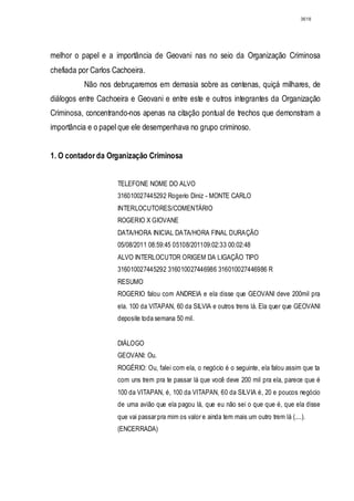 Relatório CPMI do Cachoeira parte 2