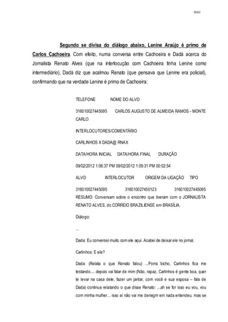 Relatório CPMI do Cachoeira parte 2