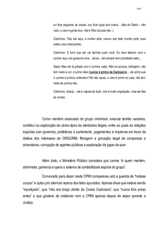 Relatório CPMI do Cachoeira parte 2