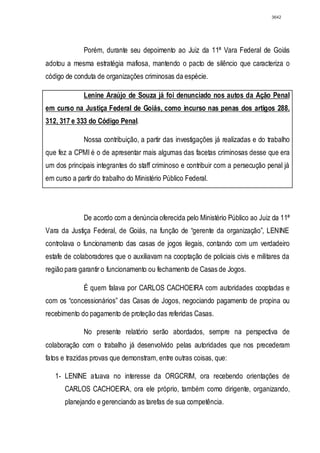 Relatório CPMI do Cachoeira parte 2