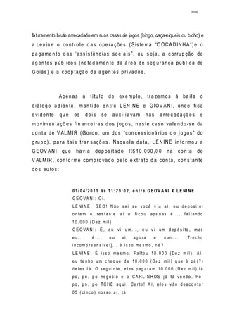 Relatório CPMI do Cachoeira parte 2