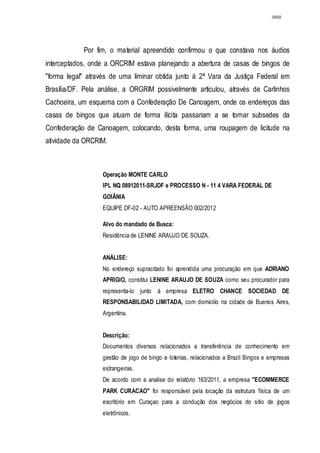 Relatório CPMI do Cachoeira parte 2