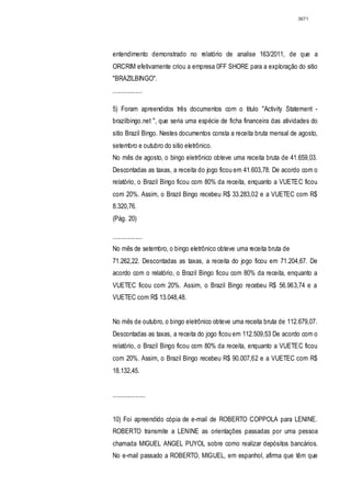 Relatório CPMI do Cachoeira parte 2