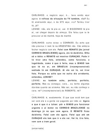 Relatório CPMI do Cachoeira parte 2