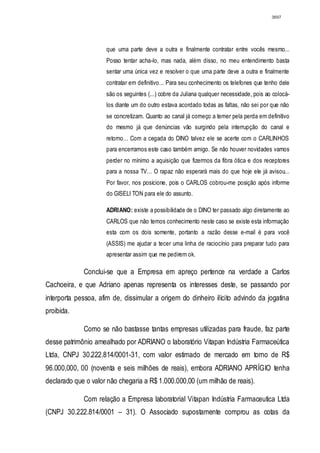 Relatório CPMI do Cachoeira parte 2