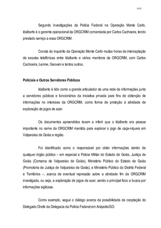 Relatório CPMI do Cachoeira parte 2