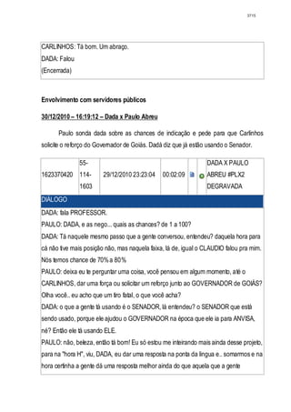 Relatório CPMI do Cachoeira parte 2