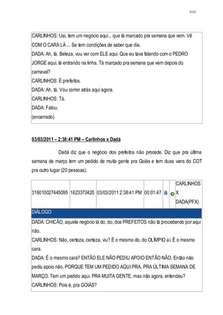 Relatório CPMI do Cachoeira parte 2