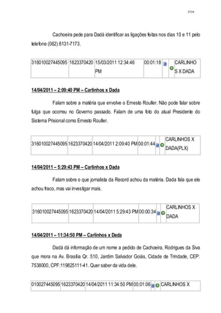 Relatório CPMI do Cachoeira parte 2