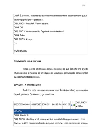 Relatório CPMI do Cachoeira parte 2