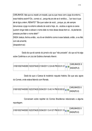 Relatório CPMI do Cachoeira parte 2