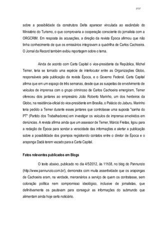 Relatório CPMI do Cachoeira parte 2