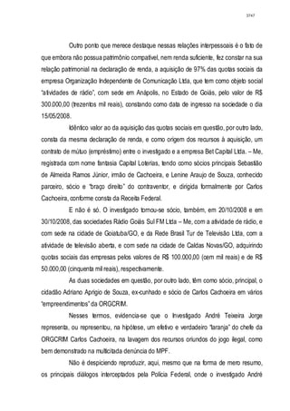 Relatório CPMI do Cachoeira parte 2