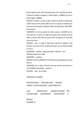 Relatório CPMI do Cachoeira parte 2