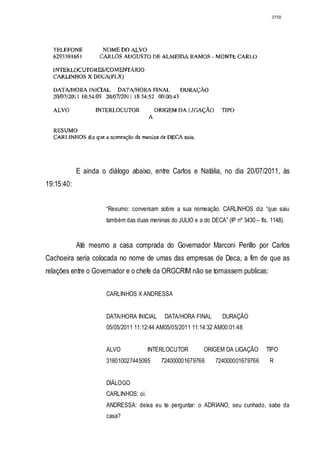 Relatório CPMI do Cachoeira parte 2