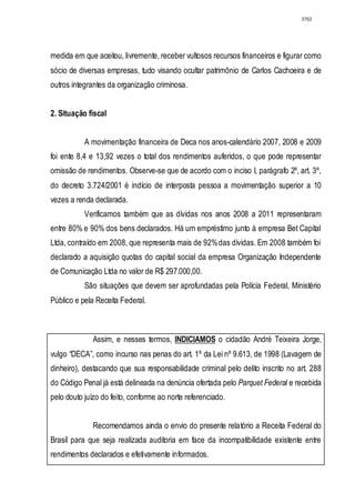 Relatório CPMI do Cachoeira parte 2