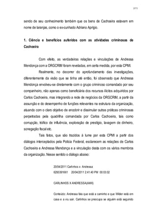 Relatório CPMI do Cachoeira parte 2