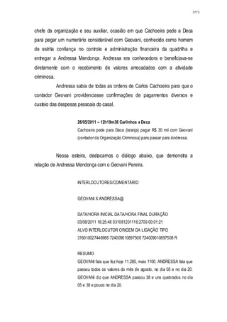 Relatório CPMI do Cachoeira parte 2