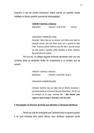 Relatório CPMI do Cachoeira parte 2