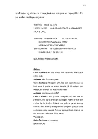 Relatório CPMI do Cachoeira parte 2