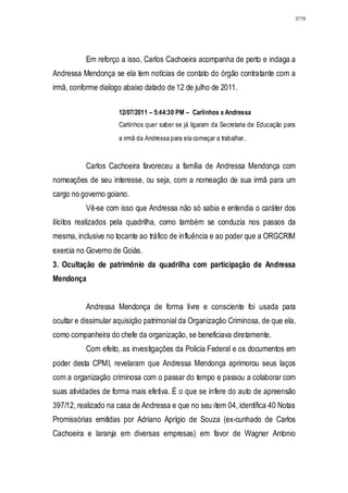 Relatório CPMI do Cachoeira parte 2