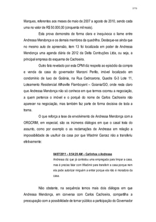 Relatório CPMI do Cachoeira parte 2