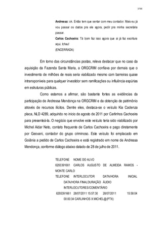 Relatório CPMI do Cachoeira parte 2