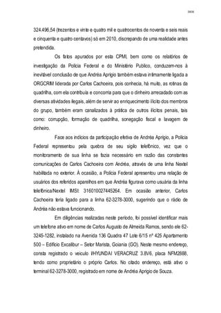 Relatório CPMI do Cachoeira parte 2