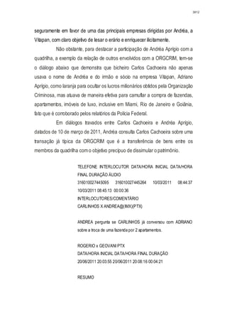 Relatório CPMI do Cachoeira parte 2