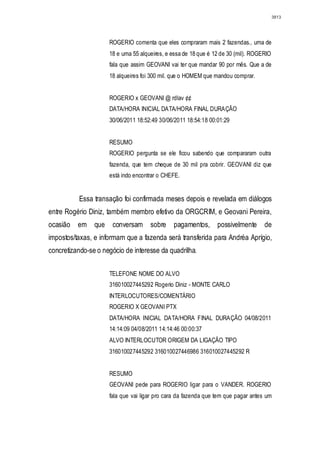 Relatório CPMI do Cachoeira parte 2