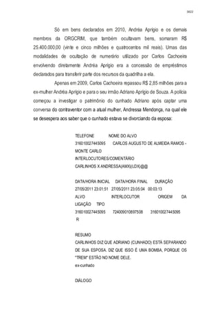 Relatório CPMI do Cachoeira parte 2