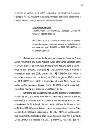 Relatório CPMI do Cachoeira parte 2