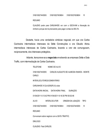 Relatório CPMI do Cachoeira parte 2