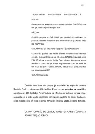 Relatório CPMI do Cachoeira parte 2