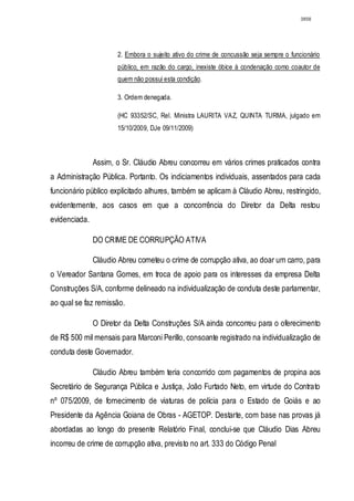 Relatório CPMI do Cachoeira parte 2