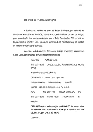 Relatório CPMI do Cachoeira parte 2