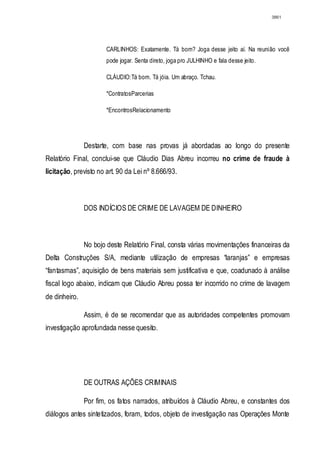 Relatório CPMI do Cachoeira parte 2