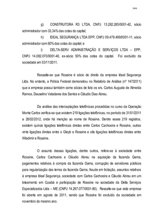 Relatório CPMI do Cachoeira parte 2