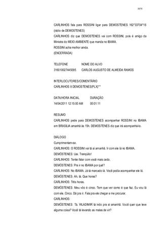 Relatório CPMI do Cachoeira parte 2