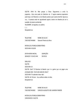 Relatório CPMI do Cachoeira parte 2