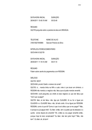 Relatório CPMI do Cachoeira parte 2