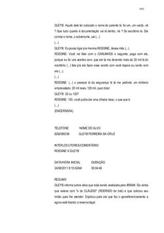 Relatório CPMI do Cachoeira parte 2