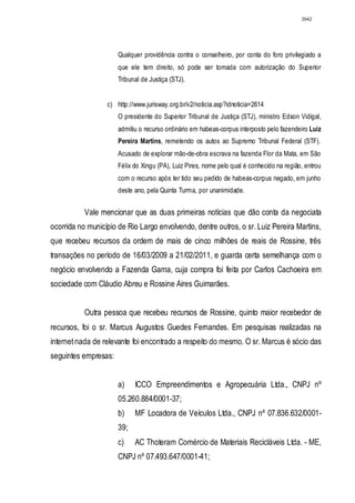 Relatório CPMI do Cachoeira parte 2