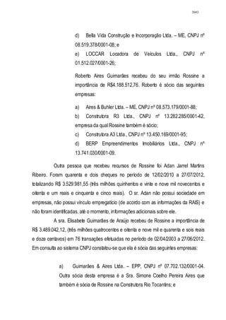 Relatório CPMI do Cachoeira parte 2