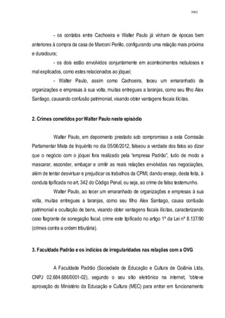 Relatório CPMI do Cachoeira parte 2