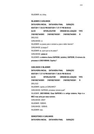 Relatório CPMI do Cachoeira parte 2