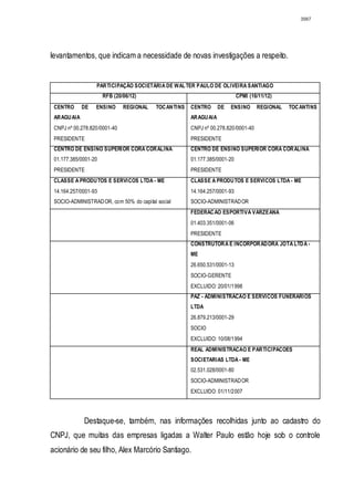 Relatório CPMI do Cachoeira parte 2