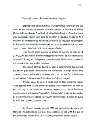 Relatório CPMI do Cachoeira parte 2