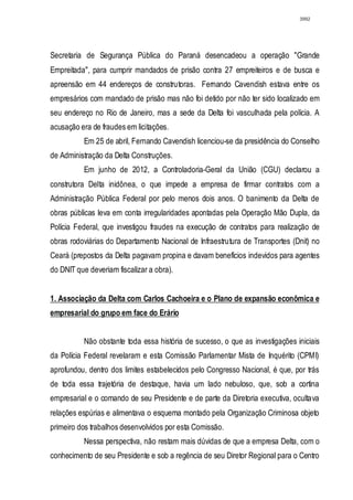 Relatório CPMI do Cachoeira parte 2