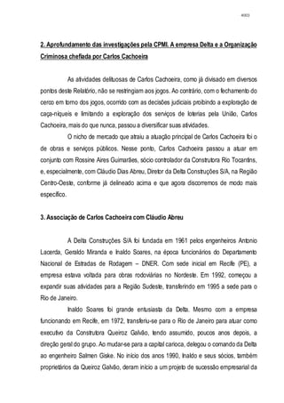 Relatório CPMI do Cachoeira parte 2